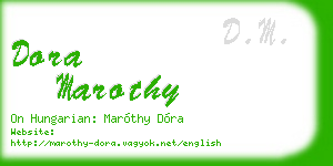 dora marothy business card